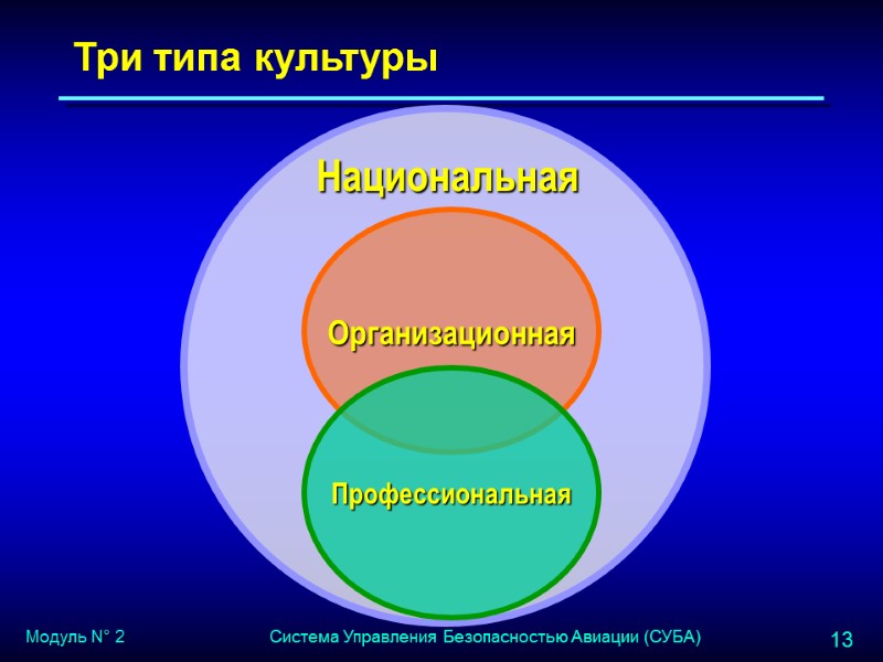 Три типа культуры   Организационная Профессиональная Национальная
